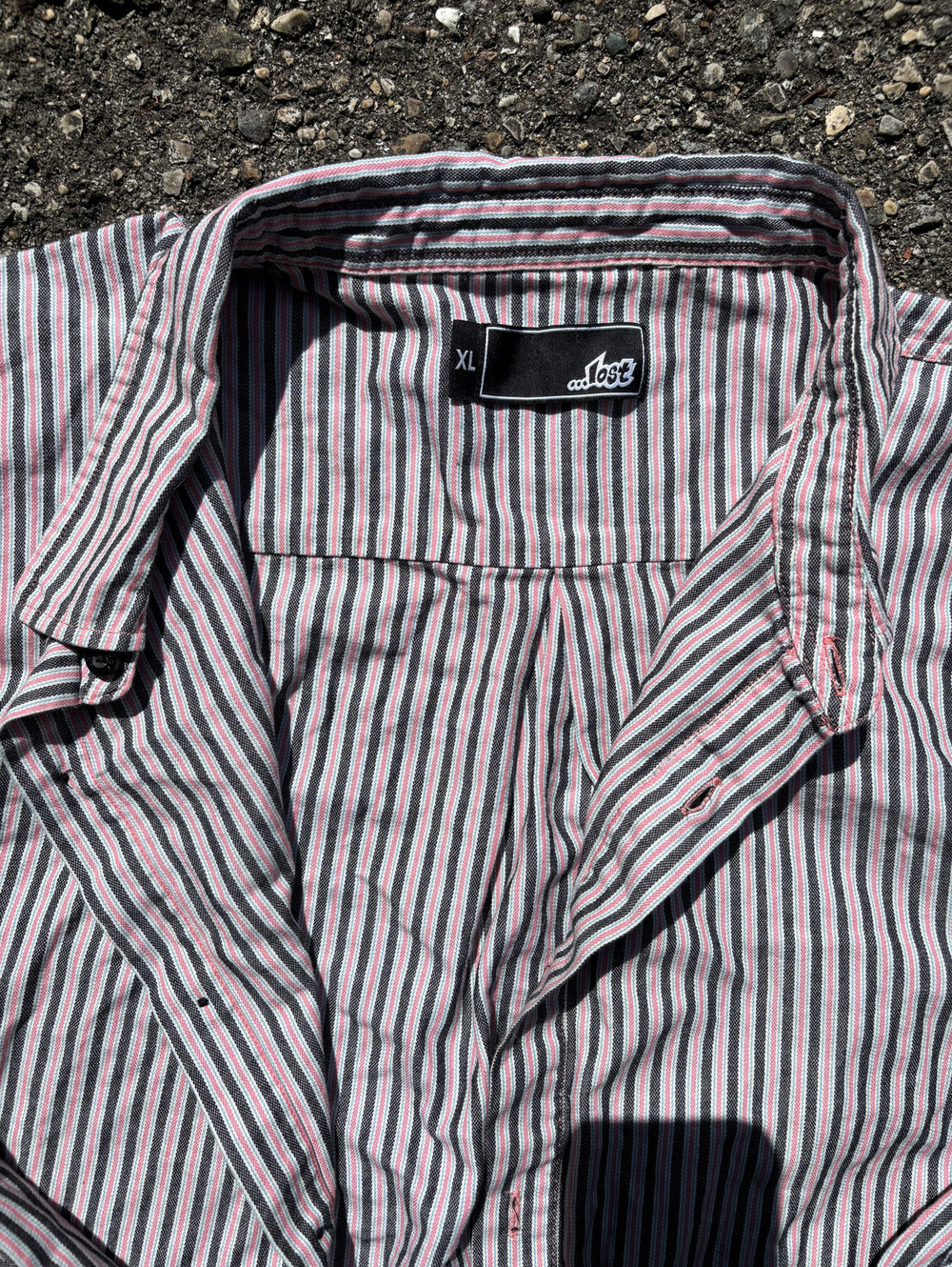 Y2K Striped button-up shirt
